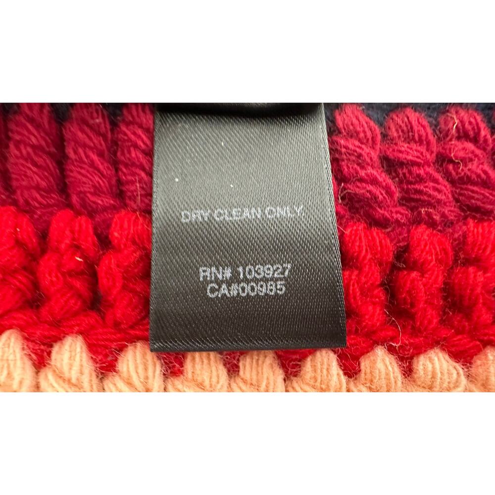 Marc Jacobs 100% Lambswool Rainbow Scarf Bold Casual Academia - Picture 5 of 7